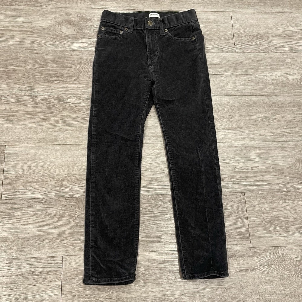 CREWCUTS Boys Corduroy Pants Back To School Gray Slim Size 8 Fall